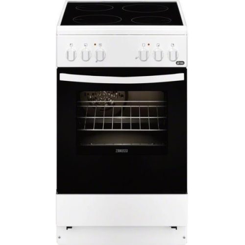 Zanussi ZCV 550G1WA fehér, szabadonálló, kerámialapos, elektromos, főzőzóna: 4, sütő:54L, grill, tűzhely