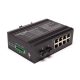LinkEasy ipari PoE switch 2xGbE SFP+8x10/100/1000BaseTX 802.3at