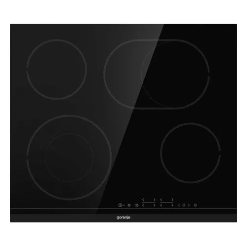 Gorenje ECT643BCSC fekete, beépíthető, elektromos üvegkerámia, főzőzóna: 4, beépíthető méret: 56cm, főzőlap