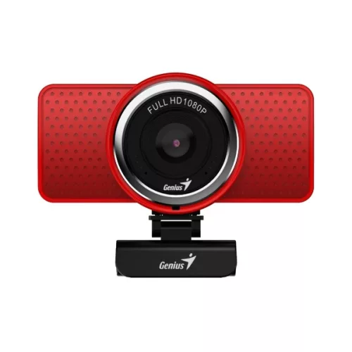 Genius Ecam 8000 1080p piros webkamera