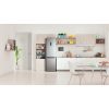 Indesit INFC9 TO32X inox, alulfagyasztós, Hűtő:263L, Fagyasztó:104L, Total No frost hűtőszekrény