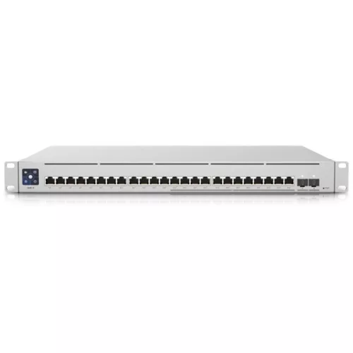 Ubiquiti UniFi USW-Enterprise-24-PoE 12x 2.5GbE Multi-Gigabit PoE LAN 12xGbE PoE LAN 2xSFP+ port L3 menedzselhető switch