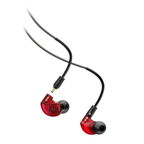 MEE Audio M6 PRO MKII - (IEM) Zajkizáró kialakítású cserélhető kábellel professzionális piros fülhallgató