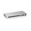 ZyXEL XGS1250-12 8xGbE LAN 3xMulti-Gig 1/2.5/5/10G LAN 1x 10G SFP+ port web menedzselhető Multi-Gigabit Switch