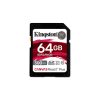 Kingston 64GB SD Canvas React Plus (SDXC Class 10  UHS-II U3) (SDR2/64GB) memóriakártya