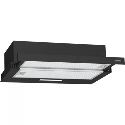 Gorenje TH60E3B fekete, szabadonálló, hagyományos, méret:60 cm, teleszkópos, zajszint:67 dB, páraelszívó