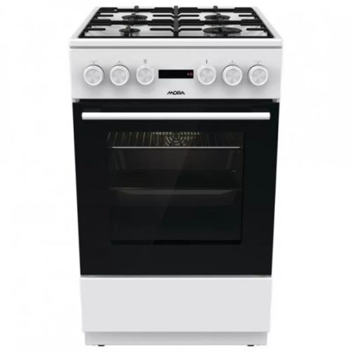 Mora K4255CW fehér, szabadonálló, gáz, kombinált, főzőzóna: 4, sütő:70L, grill, tűzhely