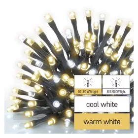   Emos D1AN01 10m 100LED IP44 melegfehér-hidegfehér/id CNT - fényfüzér