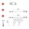 Emos D1CC03 CNT 2,5m 100LED IP44 12W időzítős hideg fehér jégcsapok kezdő készlet