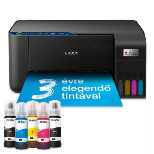 Epson EcoTank L3271 színes nyomtató MFP, WiFi/USB, 8100/6500 oldal tinta a dobozban