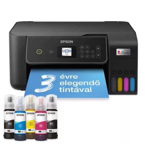 Epson EcoTank L3280 színes nyomtató MFP, WiFi/USB, 8100/6500 oldal tinta a dobozban