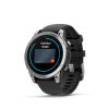 Garmin 010-03025-00 fenix E AMOLED (47mm) fekete szilikon pántos ezüst okosóra