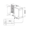 Whirpool WSBC 3M27 X keskeny 10 terítékes inox mosogatógép