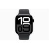 Apple Watch S10 GPS (42mm) kozmoszfekete alumínium tok, fekete sportszíj (M/L) okosóra