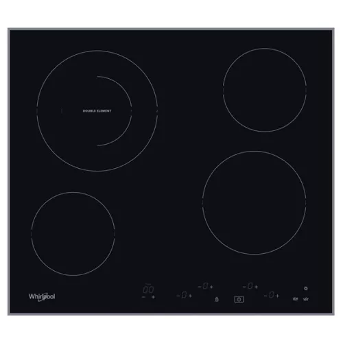 Whirlpool AKT 8601 IX fekete, beépíthető, elektromos üvegkerámia, főzőzóna: 4, beépíthető méret: 56cm, főzőlap