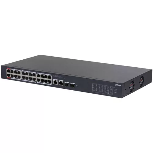 Dahua CS4226-24ET-375 24x10/100 Mbps PoE + 2x1 Gbps RJ-45/SFP Combo Uplink/375W/Cloud Managed PoE Switch