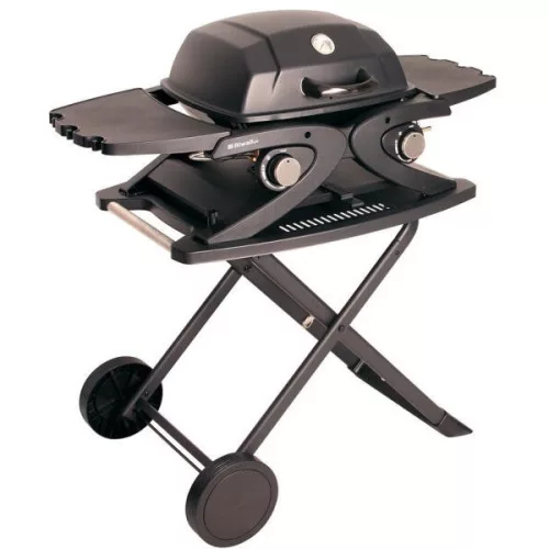 Riwall RGG 20 Compact SET4,2 kW, 2 gázégővel és összecsukható asztallal gázüzemű mobil grillsütő
