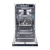 Haier XI1C3TB2FB programok száma: 8, keskeny beépíthető, 11 terítékes mosogatógép 