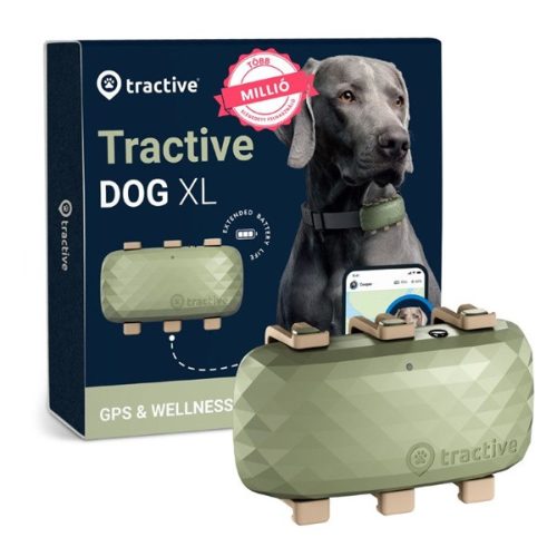 Tractive GPS DOG XL zöld kutya GPS nyomkövető és tevékenységfigyelő