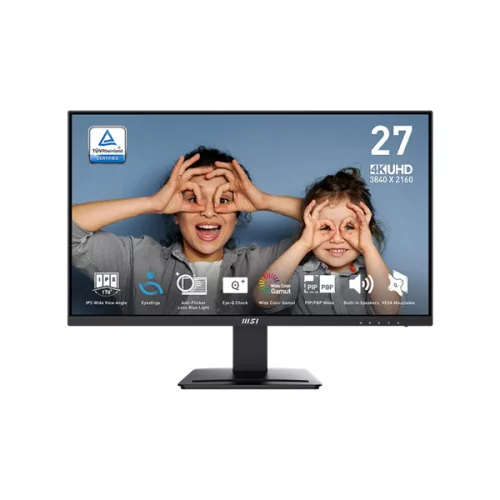 MSI 27" Business PRO MP273U UHD IPS HDMI/DP fekete monitor