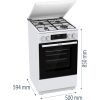 Gorenje GK5C42WJ fehér, szabadonálló, gáz, kombinált, főzőzóna: 4, sütő:62L, grill, tűzhely