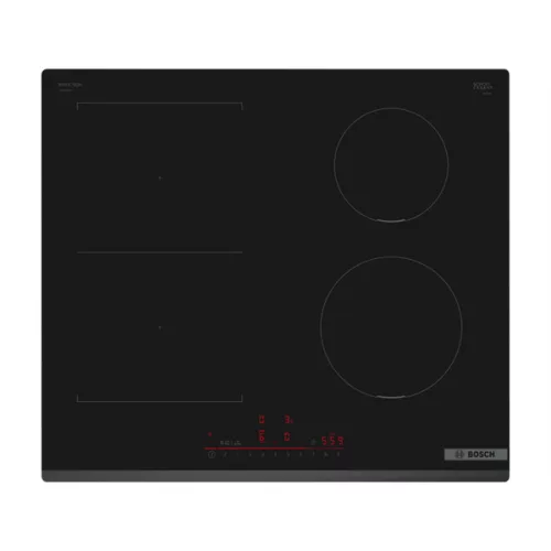 Bosch PVS631HB1E fekete, beépíthető, indukciós, főzőzóna: 4, beépíthető méret: 56cm, főzőlap