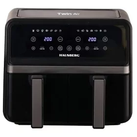   Hausberg HB-2373NG 2200-2400W dupla kosaras fekete 8,4 L forrólevegős sütő (air fryer/airfryer)