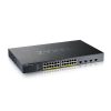 ZyXEL XGS1935-28 24port GbE LAN 4port 10GbE SFP+ Lite-L3 smart menedzselhető switch