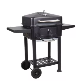   TOO BG-200B fekete BBQ faszenes grillkocsi két oldalsó asztallal