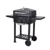 TOO BG-200B fekete BBQ faszenes grillkocsi két oldalsó asztallal