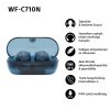 Sony WFC710 True Wireless Bluetooth zajszűrős üvegkék fülhallgató