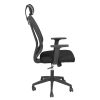 IRISOffice Felix fekete, ergonómikus, szövet-hálós irodai forgószék fejtámasszal