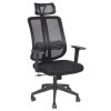 IRISOffice Felix fekete, ergonómikus, szövet-hálós irodai forgószék fejtámasszal