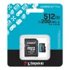 Kingston 512GB SD micro (MicroSDXC V30 U3) SDCG4/512GB memória kártya adapterrel
