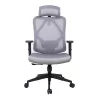 IRISOffice Eclipse szürke ergonómikus, szövet-hálós irodai forgószék fej és háttámasszal