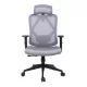 IRISOffice Eclipse szürke ergonómikus, szövet-hálós irodai forgószék fej és háttámasszal