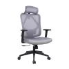 IRISOffice Eclipse szürke ergonómikus, szövet-hálós irodai forgószék fej és háttámasszal