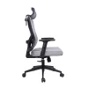 IRISOffice Eclipse szürke ergonómikus, szövet-hálós irodai forgószék fej és háttámasszal