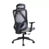 IRISOffice Eclipse szürke ergonómikus, szövet-hálós irodai forgószék fej és háttámasszal