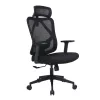 IRISOffice Eclipse fekete ergonómikus, szövet-hálós irodai forgószék fej és háttámasszal