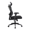 IRISOffice Eclipse fekete ergonómikus, szövet-hálós irodai forgószék fej és háttámasszal