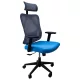 IRISOffice Eclipse kék/szürke ergonómikus, szövet-hálós irodai forgószék fej és háttámasszal