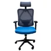 IRISOffice Eclipse kék/szürke ergonómikus, szövet-hálós irodai forgószék fej és háttámasszal