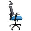 IRISOffice Eclipse kék/szürke ergonómikus, szövet-hálós irodai forgószék fej és háttámasszal
