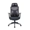 IRISOffice Mirage fekete ergonómikus, szövet-hálós irodai forgószék fej és háttámasszal