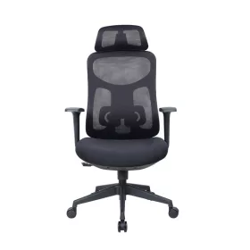   IRISOffice Mirage fekete ergonómikus, szövet-hálós irodai forgószék fej és háttámasszal