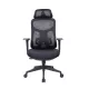 IRISOffice Mirage fekete ergonómikus, szövet-hálós irodai forgószék fej és háttámasszal