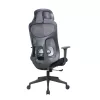 IRISOffice Mirage fekete ergonómikus, szövet-hálós irodai forgószék fej és háttámasszal