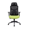IRISOffice Mirage zöld/fekete ergonómikus,  szövet-hálós irodai forgószék fej és háttámasszal
