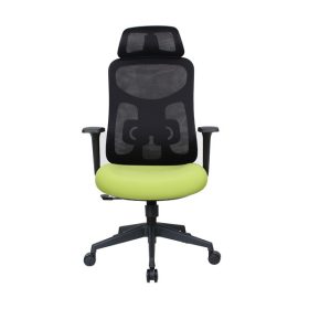   IRISOffice Mirage zöld/fekete ergonómikus,  szövet-hálós irodai forgószék fej és háttámasszal